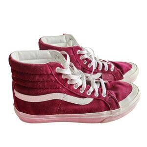 Vans Sk8-Hi Magenta Pink Suede High Top Sneakers Mens 8 Womens 9.5